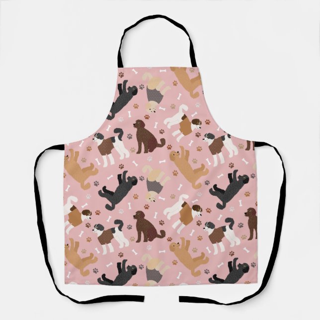 Tablier Labradoodle / Goldendoodle os et pattes Apron (Recto)