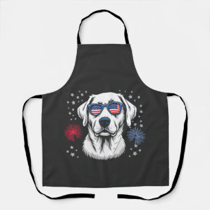 Tablier Labrador patriotique avec lunettes de soleil USA