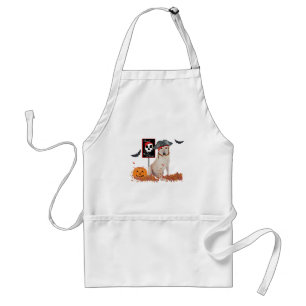 Tablier Labrador Retriever jaune Halloween