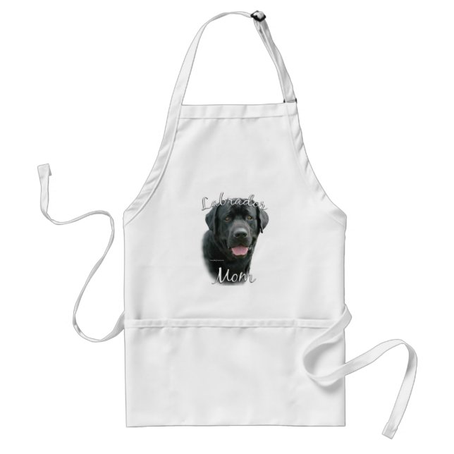Tablier Labrador Retriever (noir) Maman 2 (Devant)