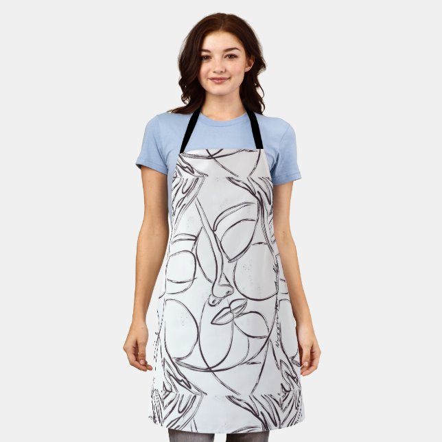 Tablier Labyrinthe Beauty Abstract Art Apron (Porté)