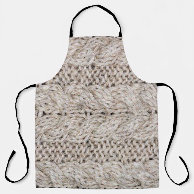 Tablier Laine de tricot blanc, arrière - plan de texture (Recto)