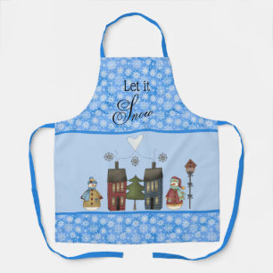 Tablier Laisser Il Neige, Magnifique Apron De Snowmen