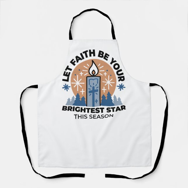 Tablier Laisser la foi briller : Thème hiver (Recto)