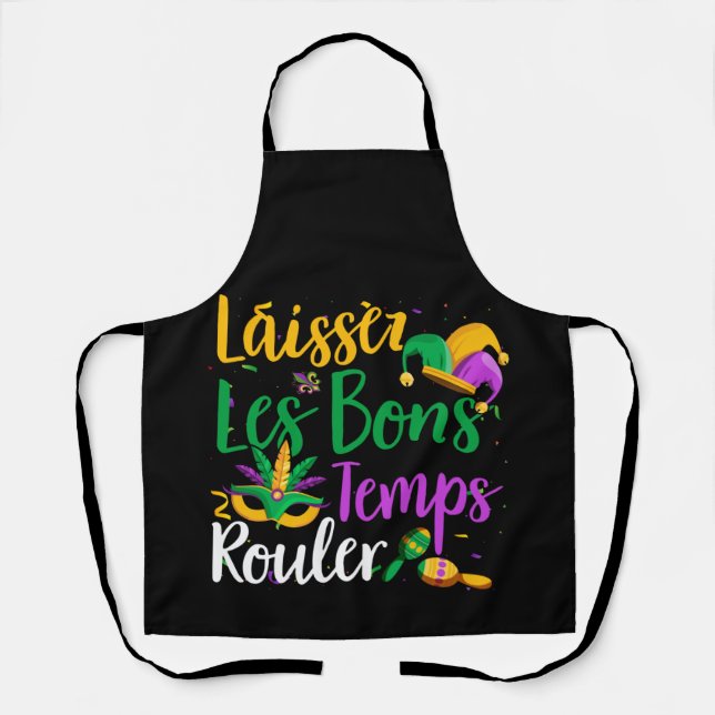 Tablier Laissez Les Bons Temps Rouler Mardi Gras (Recto)