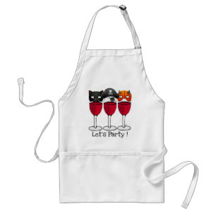 TABLIER LAISSEZ LES VERRES DE VIN DE MASQUES DE COSTUME DE