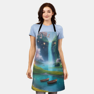 Tablier "Lake Day Vibes - Eaux Turquoise & Rowboats