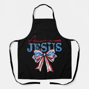 Tablier L'Amérique a besoin de Jésus Christian Drapeau USA