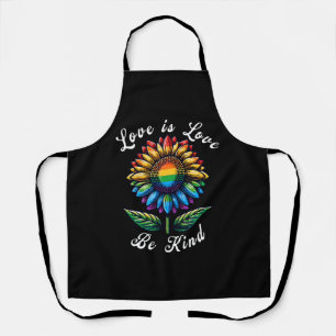 Tablier L'amour est l'amour Rainbow Sunflower LGBT+ Gay Le