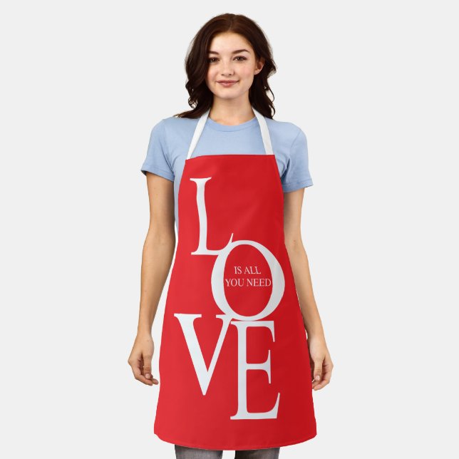 Tablier L'amour est tout ce dont vous avez besoin (Porté)