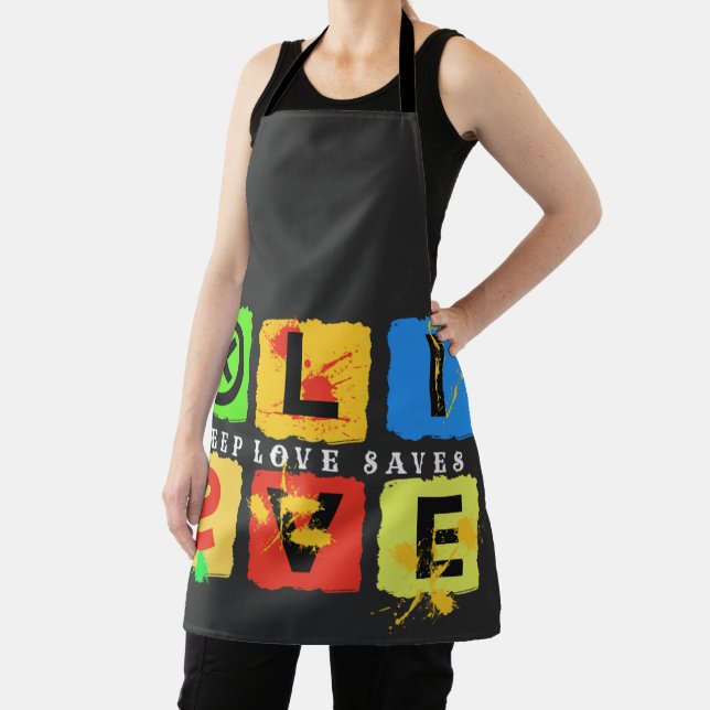 TABLIER L'AMOUR PROFOND SAUVE DES VIES (Insitu)