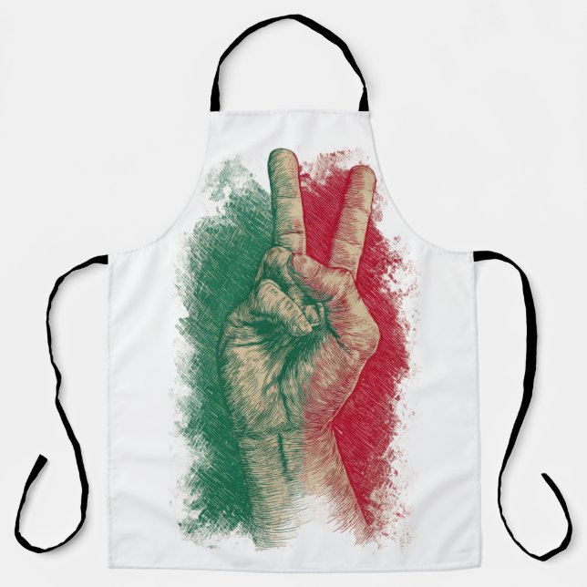 Tablier Langage gestuel italien drôle Italie (Recto)