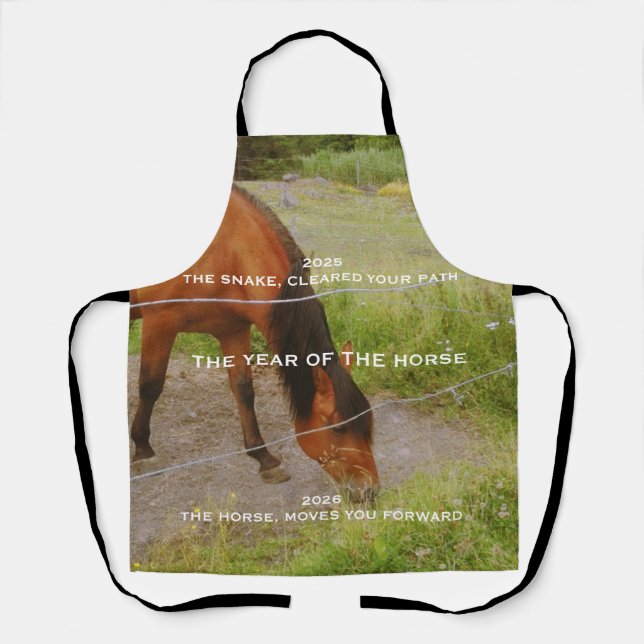 Tablier L'année du Cheval, citation 2026  (Recto)