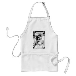 Tablier Lanterne verte - beaucoup d'anneaux, noirs et