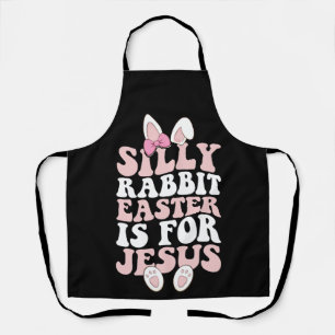 Tablier Lapin bête Pâques est pour Jésus Pâques Super
