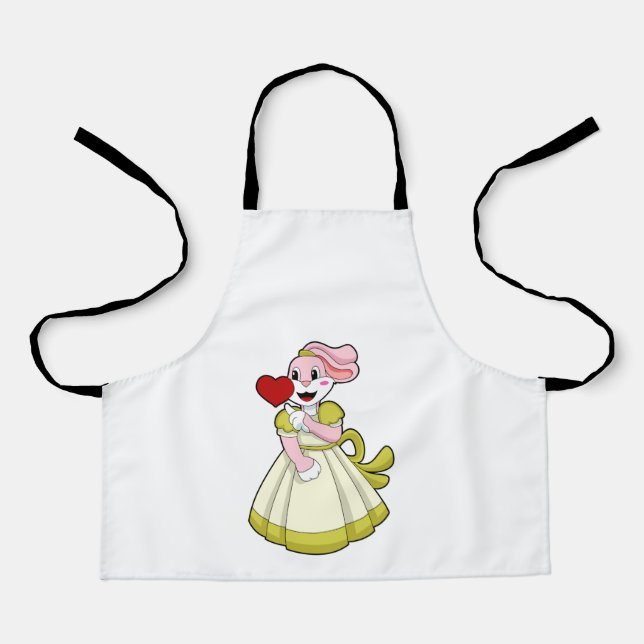 Tablier Lapin comme mariée avec robe de mariée.PNG (Recto)