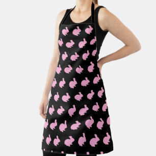 Tablier Lapin de lapin à pois rose