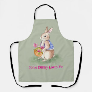 Tablier Lapin de Pâques aquarelle