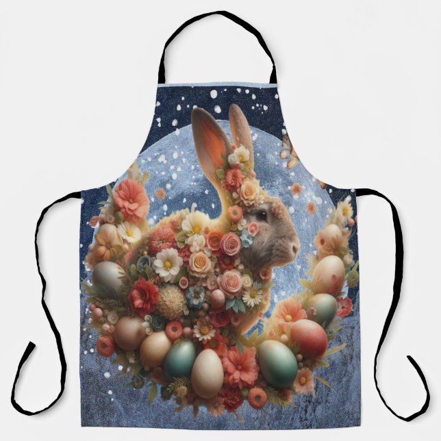 Tablier Lapin de Pâques Fleurissant  (Recto)
