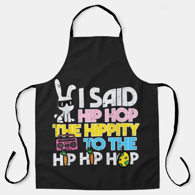 Tablier Lapin de Pâques Hip Hop Hippity  (Recto)