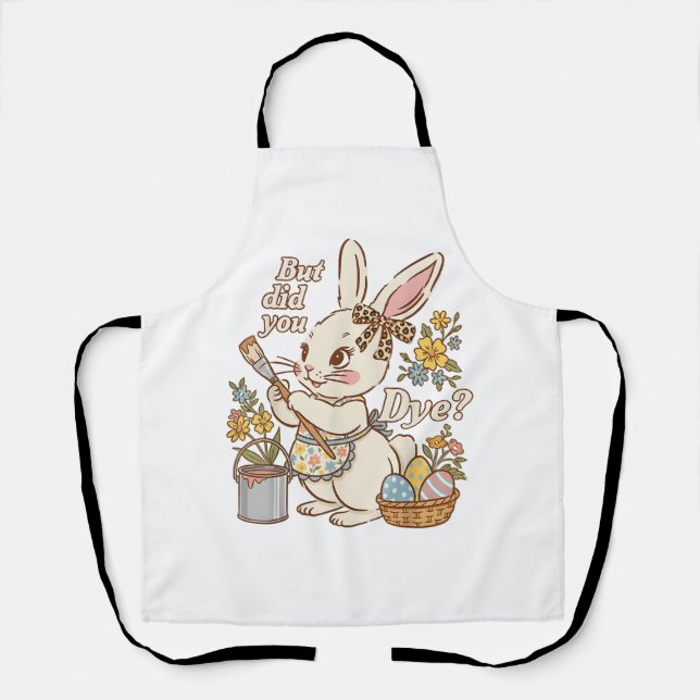 Tablier Lapin de Pâques Mais Avez-Vous Teint Drôle Mignon (Recto)