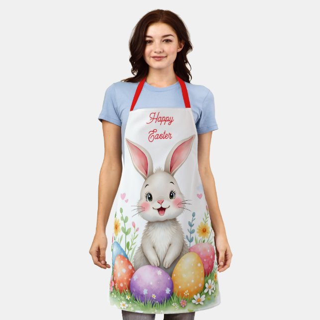 Tablier Lapin de Pâques Mignon et Collection Moderne d'Oeu (Porté)