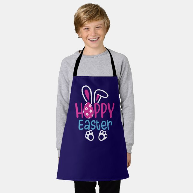 Tablier Lapin de Pâques Œuf Mignon Design de Printemps (Porté)