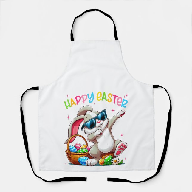 Tablier Lapin de Pâques qui fait le dab Funny Easter pour  (Recto)
