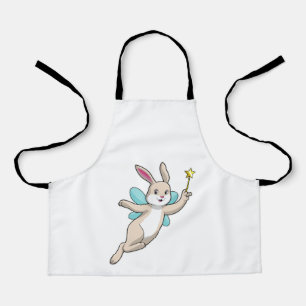 Tablier Lapin en fée avec baguette magique