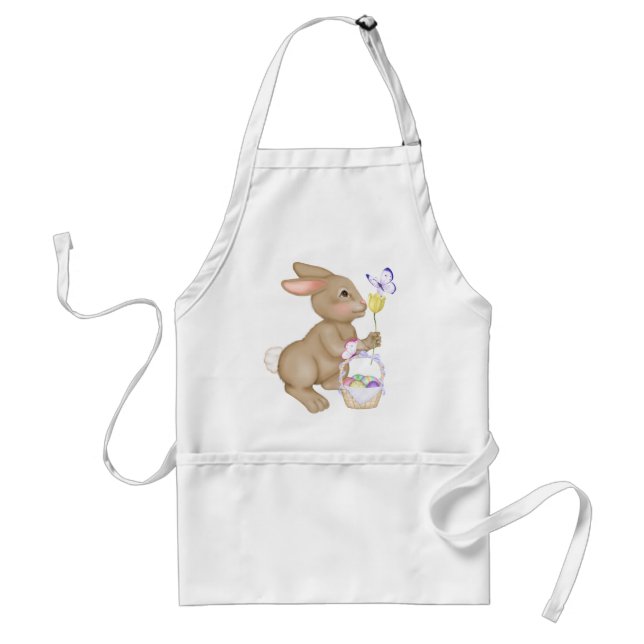 Tablier Lapin et panier de Pâques (Devant)