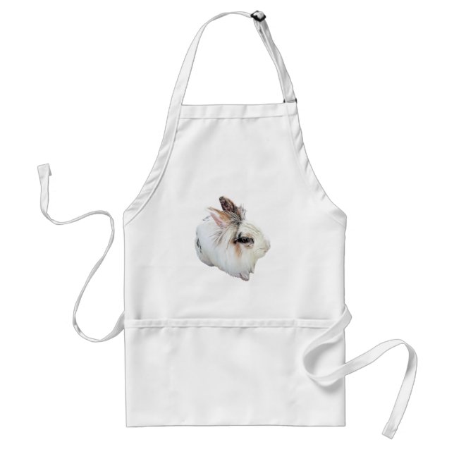 Tablier Lapin Lionhead tricolore (Devant)