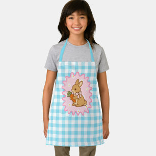Tablier Lapin mignon Carotte & Gingham Marguerite