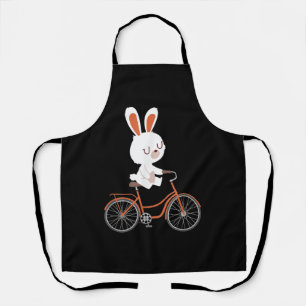 Tablier Lapin Mignonne Sur Le Vélo Lapin À Vélo À Vélo À V
