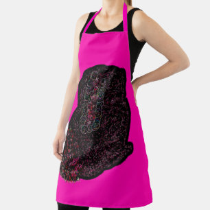 Tablier Lapin noir magique scintillant pour la chance