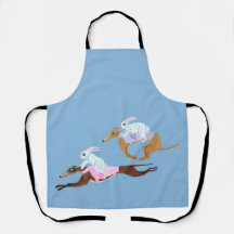 Lapins chevauchant des Greyhounds