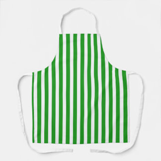 Tablier Larges Bandes Vertes et Blanches