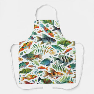 Tablier L'art coloré du poisson sous-marin