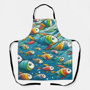 Tablier L'art coloré du poisson sous-marin