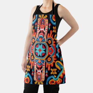 Tablier L'art de Huichol au Mexique