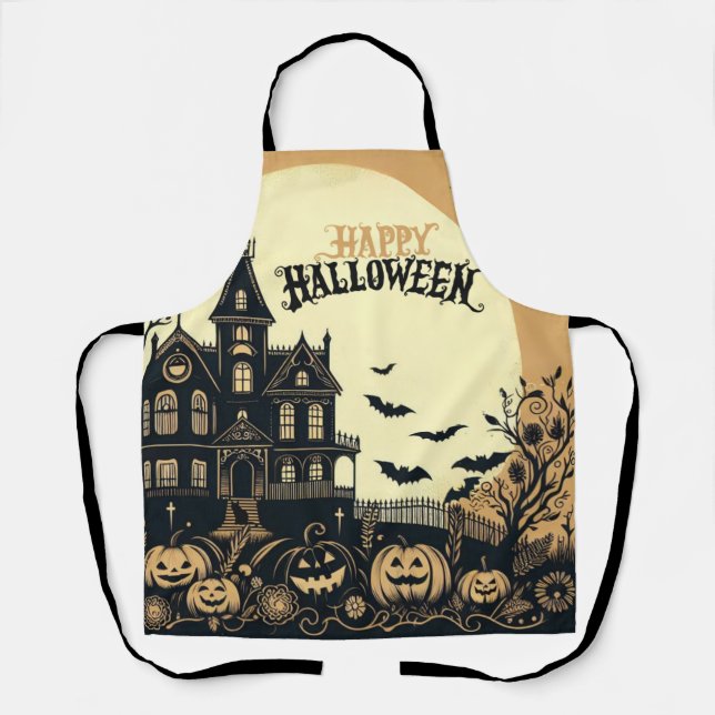 Tablier L'art d'Halloween vintage (Recto)