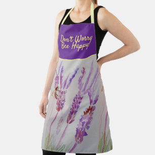 Tablier L'art floral violet de lavande ne vous inquiétez 