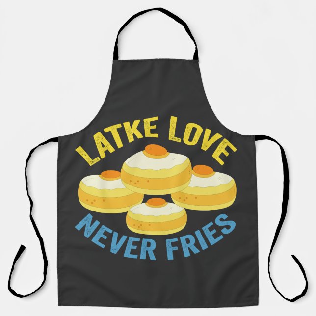 Tablier Latke Love Never Fries Funny Jewish Hanoukka Don (Recto)