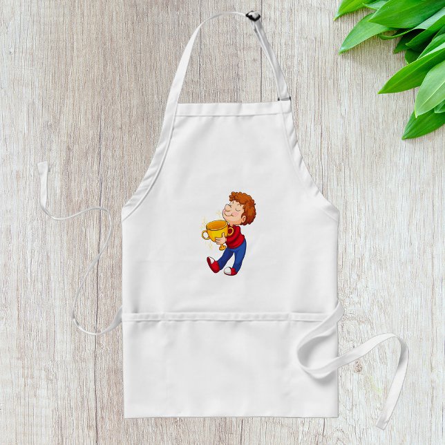 Tablier Lauréat du prix Trophée d'or de Boy Holding (Créateur téléchargé)