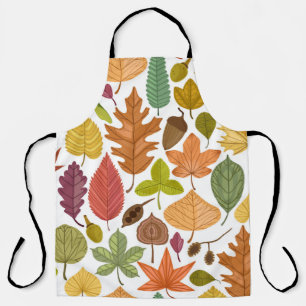Tablier L'automne laisse vintage motif transparent sur ba