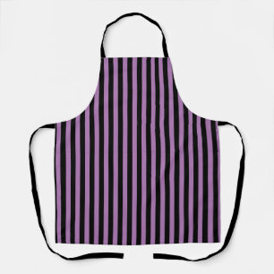 Tablier Lavande chic violet et bandes verticales noires