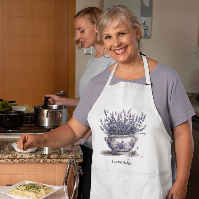 Tablier Lavande dans Delft Blue, personnalisable (Créateur téléchargé)