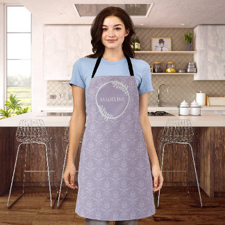 Tablier Lavande Elegant Damask Espace personnalisé