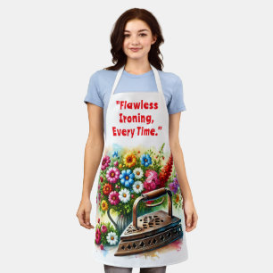 Tablier Lave-linge vintage Fleur de Fer À Repasser Nettoya