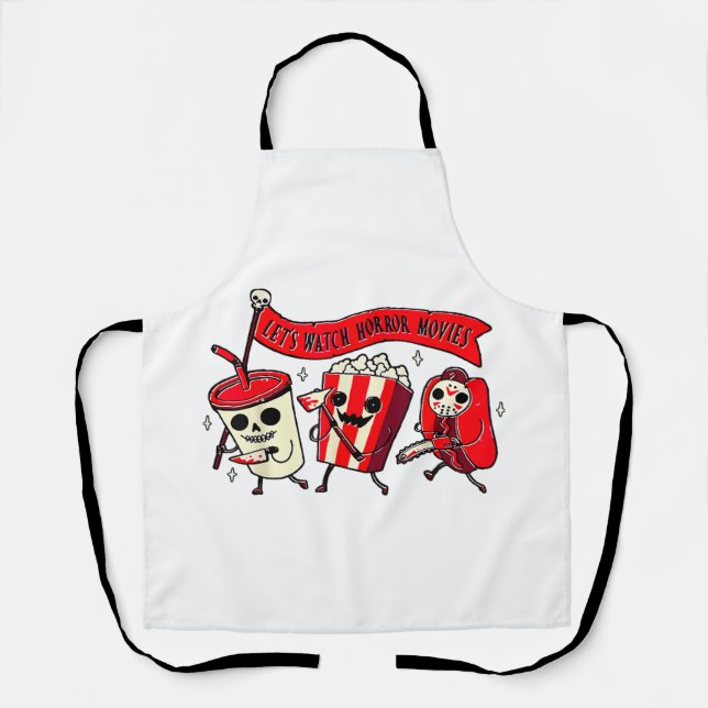 Tablier Lazy Costume d'Halloween Femmes Hommes Scary Chat  (Recto)