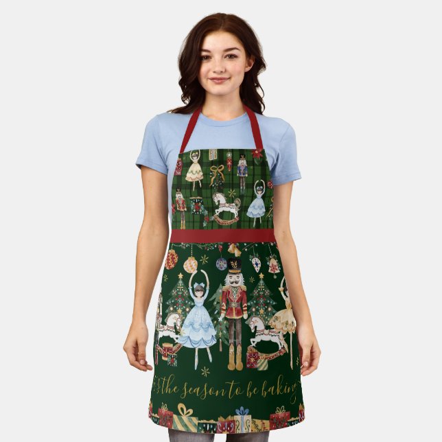Tablier Le ballet Casse-Noisette : Cuisine de Noël festive (Porté)